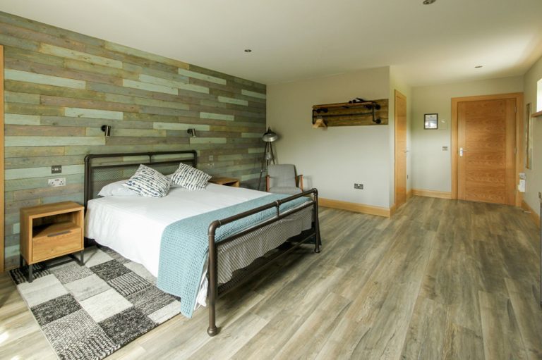 One of the en-suite double bedrooms in our self catering Onich at The Shack at Inchree