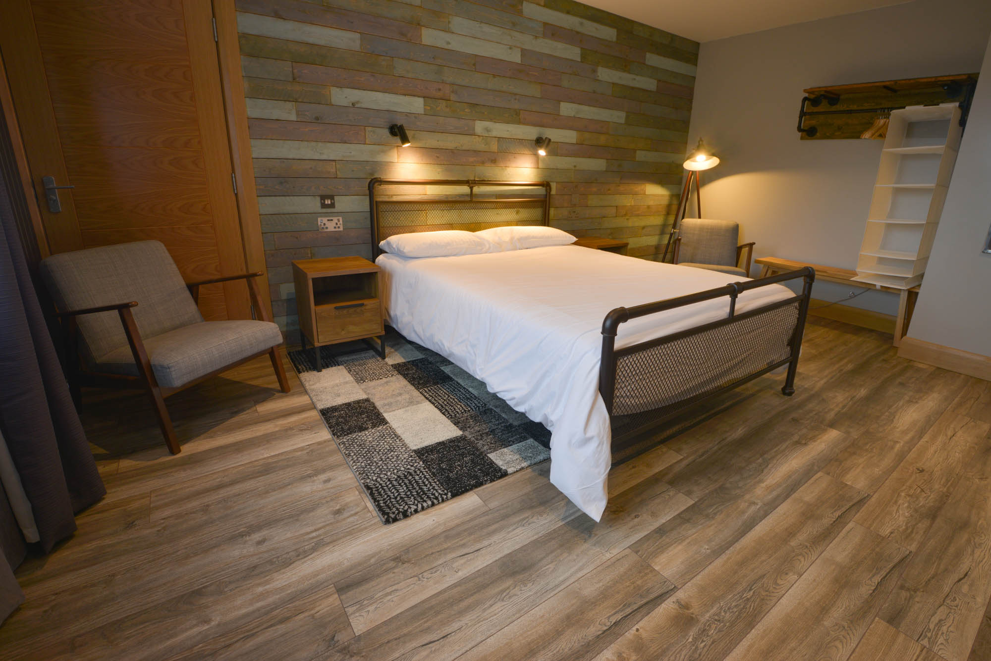 Beautiful self catering bedroom at The Shack at Inchree near Glencoe and Fort William in the Highlands of Scotland
