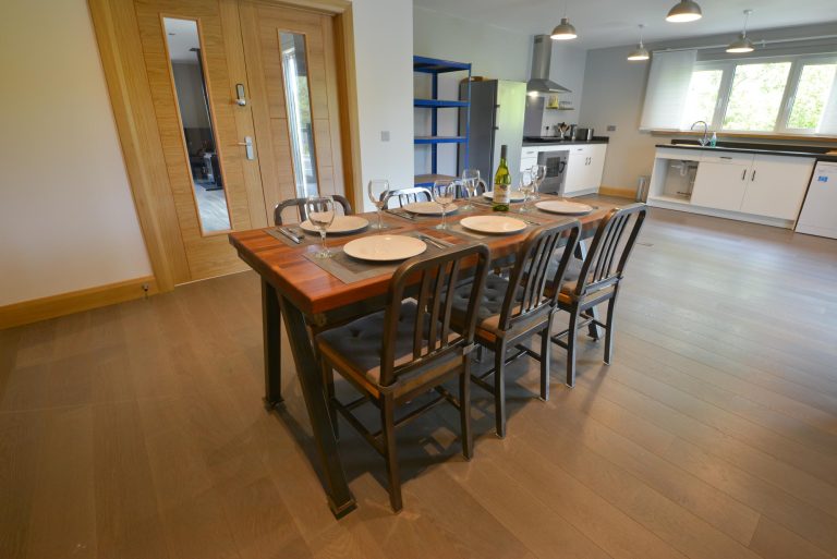 The dining area in The Shack at Inchree